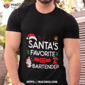 Santa’s Favorite With Bartender Shirt