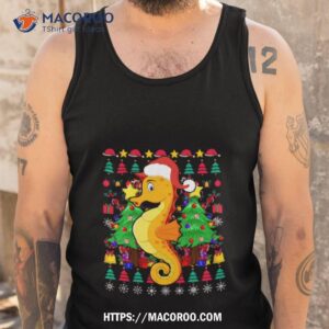 santa seahorse christmas shirt tank top