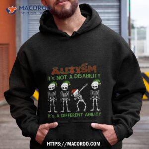 Santa Skeletons Autism It’s Not A Disability Shirt