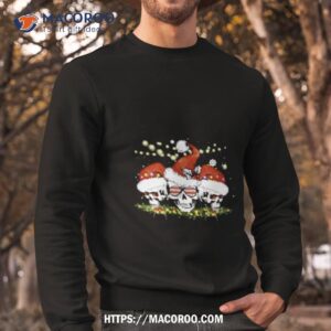 santa skulls light merry christmas shirt sweatshirt
