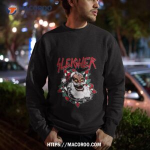 santa sleigher metal rock christmas shirt sweatshirt