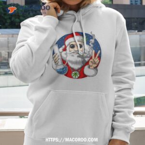 santa smoking weed shirt hoodie 2