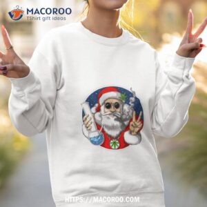 santa smoking weed shirt sweatshirt 2