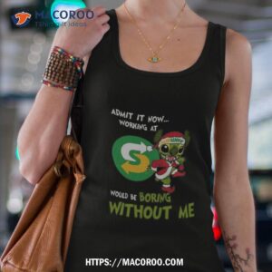 santa stitch admit it now working at subway would be boring without me shirt tank top 4