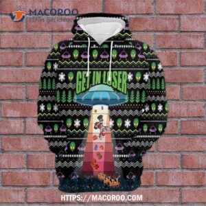 santa ufo gosblue funny 3d printed hoodies for men colorful graphic mens pullover 0