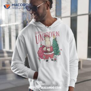 santa unicorn christmas santa claus shirt hoodie 1