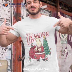 santa unicorn christmas santa claus shirt tshirt 1