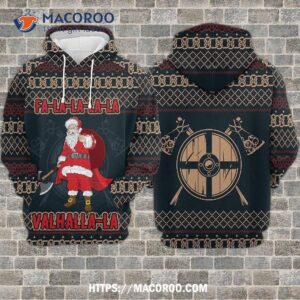 santa viking gosblue 3d graphic printed hoodies unisex sublimation christmas pullover sweatshirt funny 1