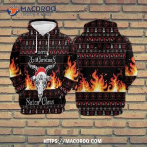 satanic gosblue unisex 3d sublimation xmas print novelty graphic hoodies for christmas 1