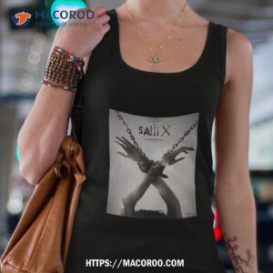 saw x witness the return of jigsaw september 29 2023 shackled poster t shirt tank top 4