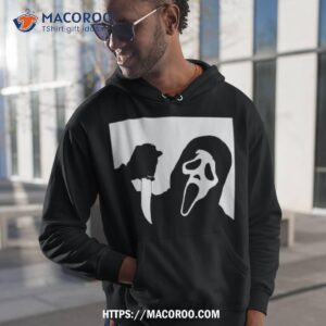 scream ghost face black and white box shirt hoodie 1