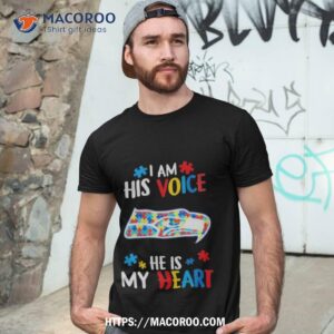 Seattle Seahawks Autism Awareness I Am His Voice He Is My Heart 2023 Shirt