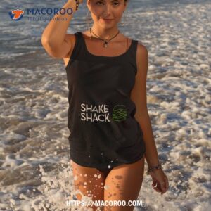 shake shack design green logo shirt tank top