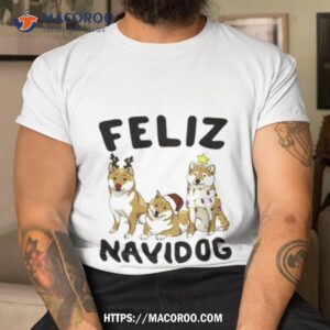 shiba inu feliz navidog christmas shirt tshirt