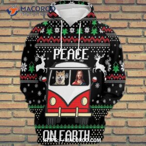 shiba inu peace gosblue 3d sublimation pullover sweatshirt unisex hoodies christmas graphic 0