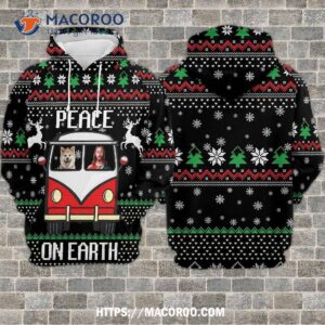 shiba inu peace gosblue 3d sublimation pullover sweatshirt unisex hoodies christmas graphic 1