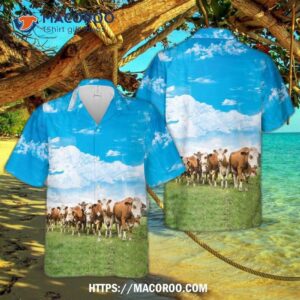 Simmental Cattle Hawaiian Shirt