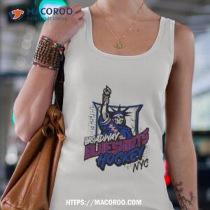 Skeleton Liberty Broadway Blueshirts Hockey Nyc Shirt