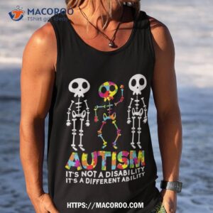 skull dance autism awareness tee mom dad kids shirt tank top