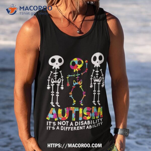 Skull Dance Autism Awareness Tee Mom Dad Kids Shirt