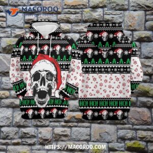 Skull Christmas All Over Print 3D Hoodie