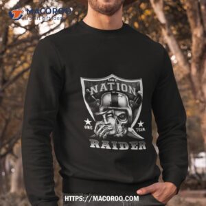 skull one nation one team las vegas raiders logo 2023 shirt sweatshirt