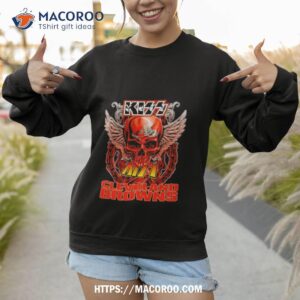 skull wings kiss cleveland browns football t shirt sweatshirt
