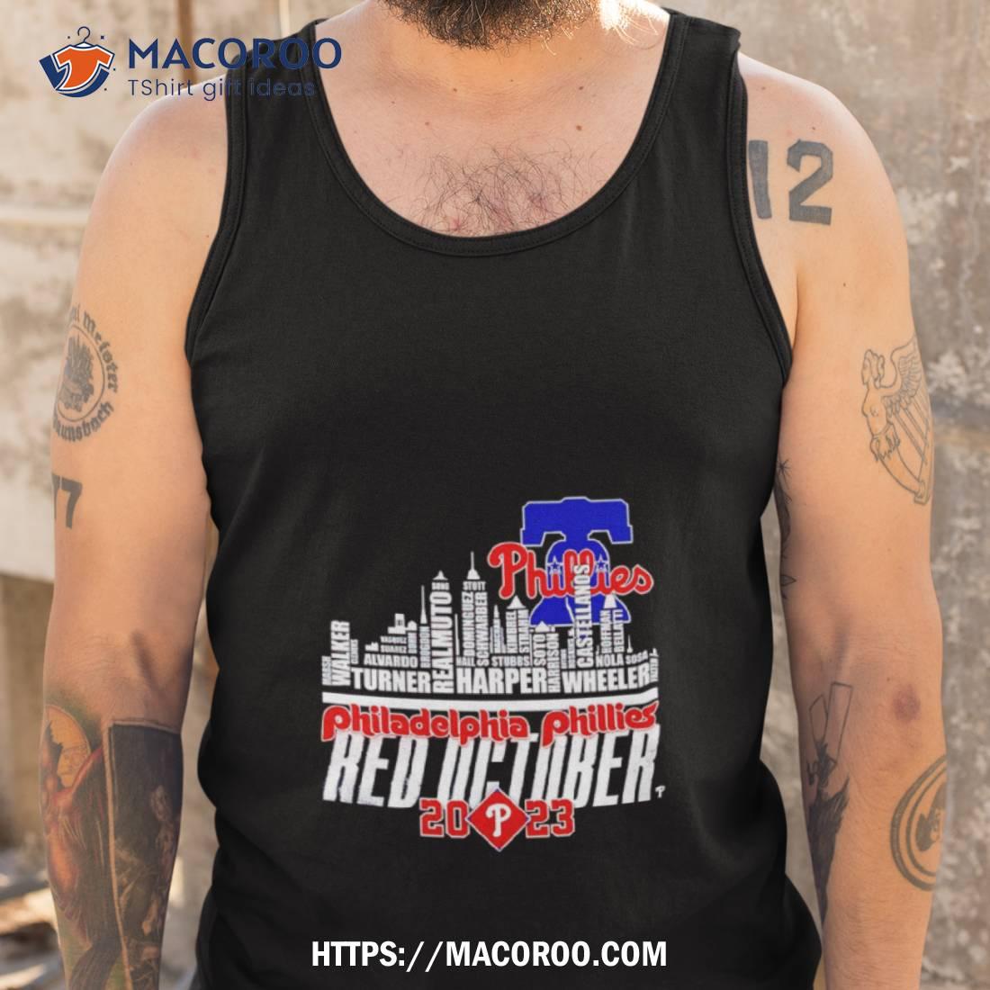 Skyline Philadelphia Phillies Red October 2023 Shirt Skyline Philadelphia Phillies Red October 2023 Shirt