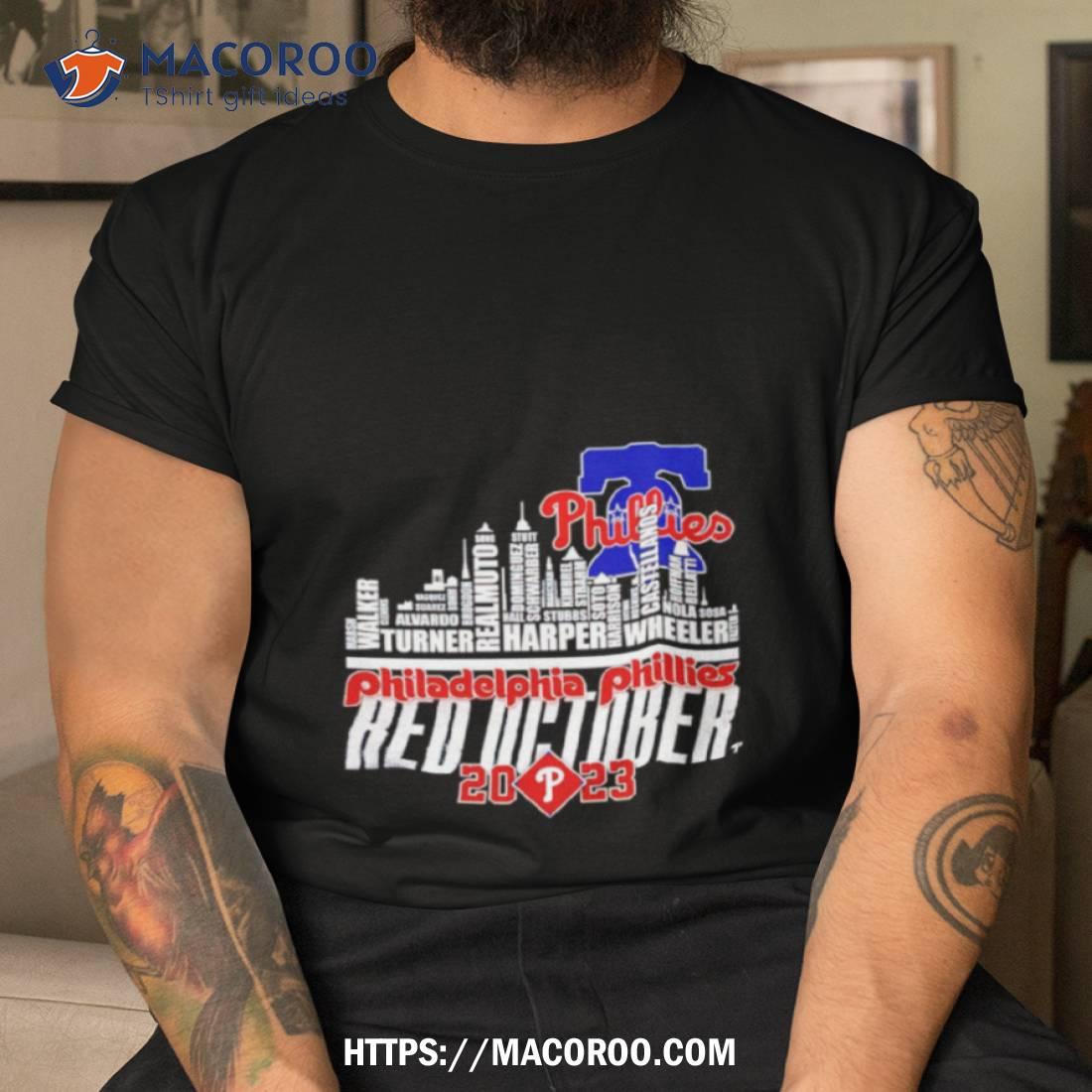 Skyline Philadelphia Phillies Red October 2023 Shirt Skyline Philadelphia Phillies Red October 2023 Shirt