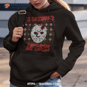 slashing through the snow halloween shirt hoodie 3