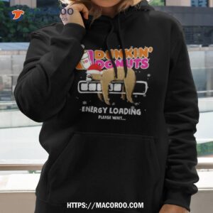 Sloth Santa Dunkin’ Donuts Energy Loading Please Wait Shirt