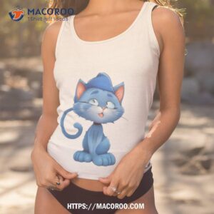 smurf cat blue cat shirt tank top 1