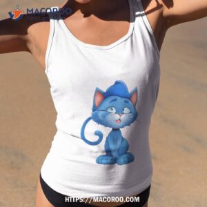 smurf cat blue cat shirt tank top 2