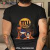 Snoopy And Charlie Brown New York Giants Sitting Under Moon Halloween 2023 T Shirt