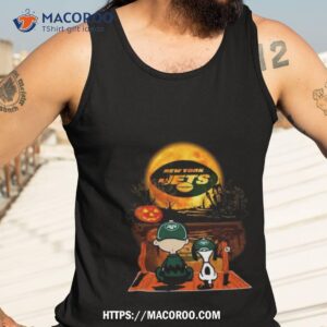 snoopy and charlie brown new york jets sitting under moon halloween 2023 t shirt tank top 3