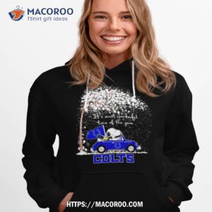 Snoopy And Woodstock Colts Winter It’s Most Wonderful Time Of The Year Shirt