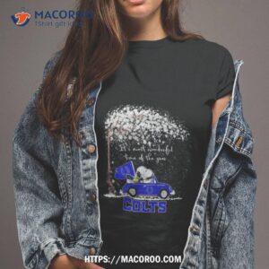 Snoopy And Woodstock Colts Winter It’s Most Wonderful Time Of The Year Shirt