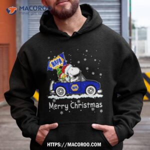 Snoopy And Woodstock Drive Car Napa Merry Christmas Shirt