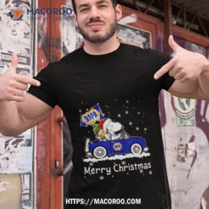 Snoopy And Woodstock Drive Car Napa Merry Christmas Shirt