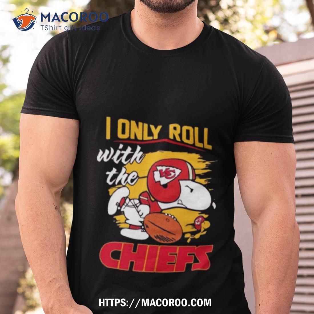 Snoopy And Woodstock I Only Roll With The Kansas City 2023 T Shirt Snoopy And Woodstock I Only Roll With The Kansas City 2023 T Shirt