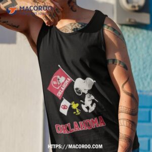 snoopy and woodstock oklahoma flags shirt tank top 1