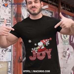 Snoopy Sleeping On Joy Christmas Shirt