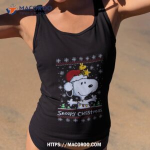 Snoopy Wearing Santa Hat Baby Shirt
