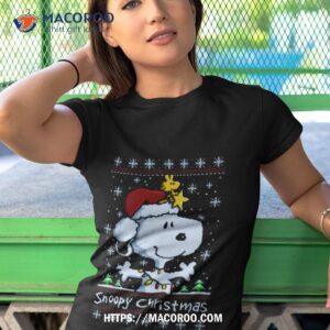 Snoopy Wearing Santa Hat Baby Shirt 3 snoopy wearing santa hat baby shirt tshirt 1