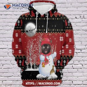 snow cat gosblue unisex 3d sublimation christmas pullover hoodie xmas sweatshirt funny 0