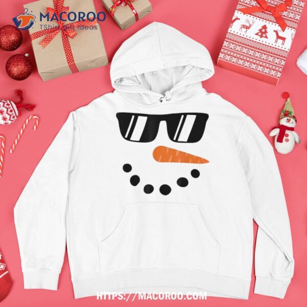 Snowman Shirt For Boys Kids Toddlers Glasse Christmas Winter