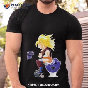 son goku washington commanders shitting on toilet dallas cowboys and other teams 2023 shirt tshirt