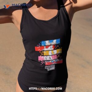 sonic the hedgehog pixels character print shirt tank top 2