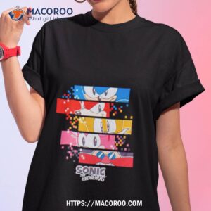 Sonic The Hedgehog Pixels Character Print Shirt