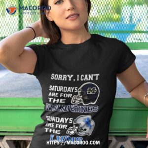 sorry i can t saturdays are for the michigan wolverines sundays are for the detroit lions 2023 shirt tshirt 1